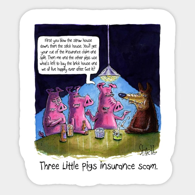 Three Little Pigs Sticker by macccc8